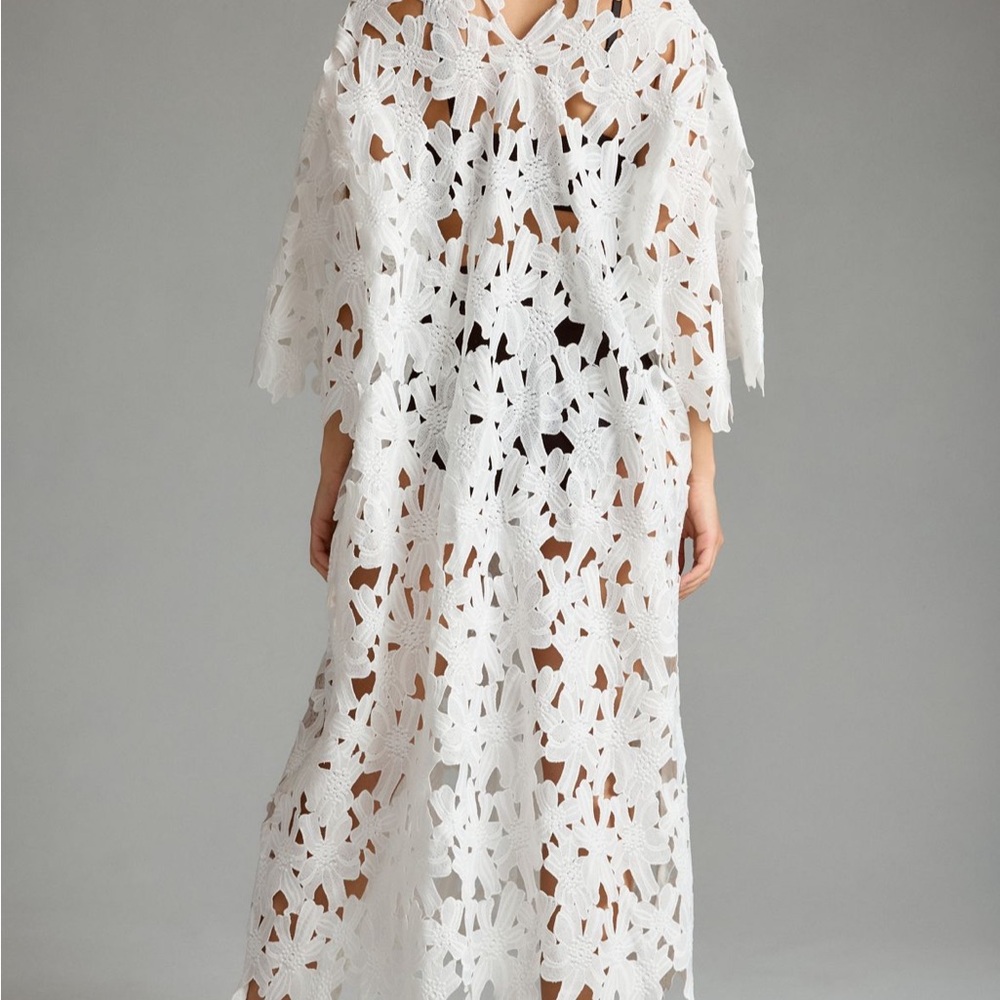 NWT Anthropologie White Lace Swim Cover-Up